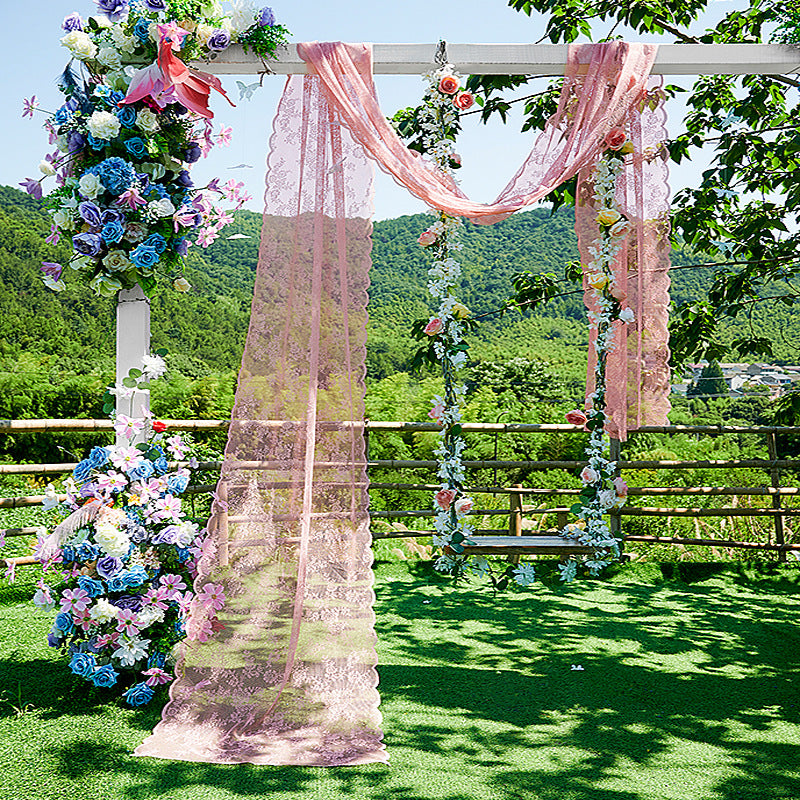 Elegant Lace Backdrop Curtain for Party Decor