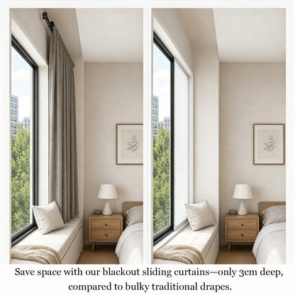 Easy-to-install Blackout Sliding Curtains