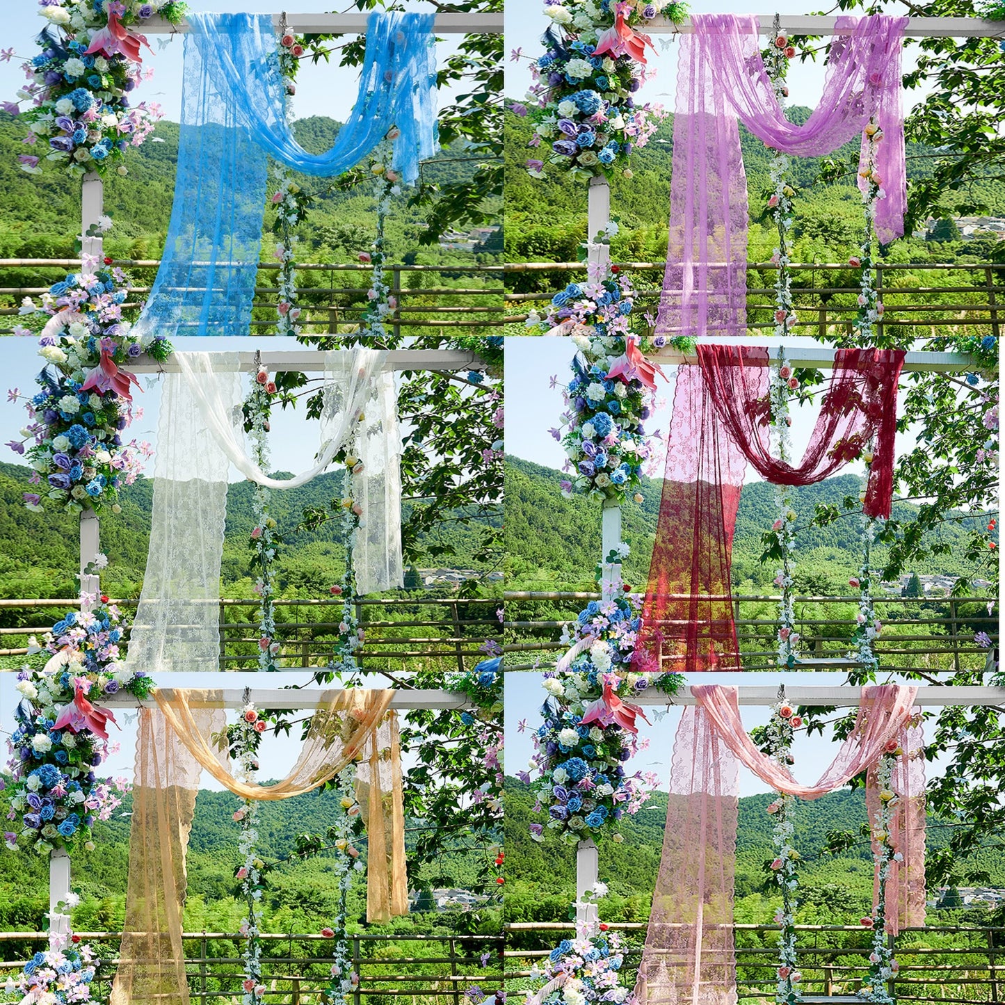 Elegant Lace Backdrop Curtain for Party Decor