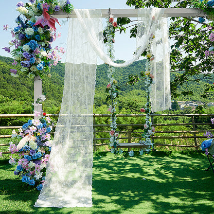 Elegant Lace Backdrop Curtain for Party Decor