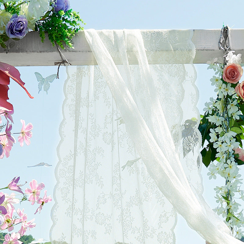 Elegant Lace Backdrop Curtain for Party Decor
